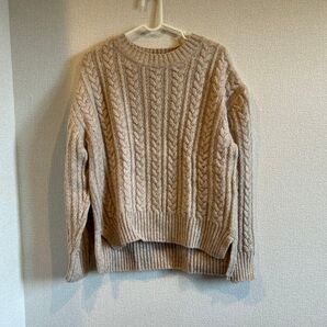 無印良品 ケーブルニット Lサイズ
