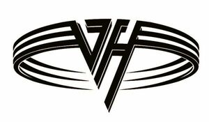 Van Halen logo-sticker vinyl made mat black #USTICKER-EVHNWLO-BKM