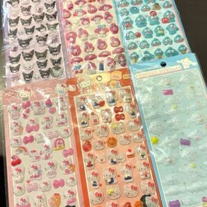 6枚セット サンリオ ボンボンドロップシール ぷくぷくシール