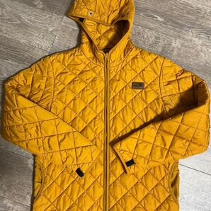 【美品】ノースフェイス Excelloft キルティングジャケット マスタードイエロー メンズL相当