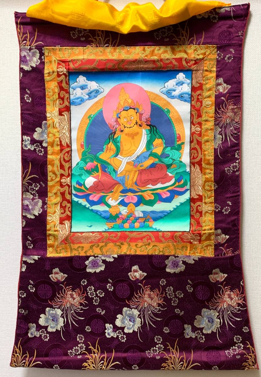 Bishamonten (Vaishravana) Thangka/Buddhist painting/Mandala/Tibet-A, artwork, painting, others