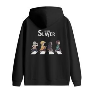 新品 DEMON SLAYER パーカー ブラック男女兼用Tシャツ(S~XXXL対応)