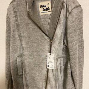 AS KNOW AS グレー ジップアップパーカー サイズ13号