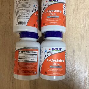 一粒にL-Cysteine 500mg 100粒 NOW ナウ エル システイン 期限2030年以降 4点