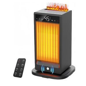 速暖 セラミックヒーター 人感センサー タイマー機能 首振り機能 黒 3秒速暖 暖房器具 小型