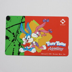 未使用 テレホンカード 50度 TINY TOON タイニー トゥーンズ 日本生命 NISSAY テレカ テレフォンカード バニー 1991年 イラスト アニメ