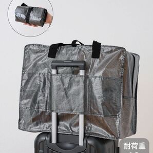 スリーコインズ 丈夫で濡れにくい折りたたみキャリーオンバッグ:XL