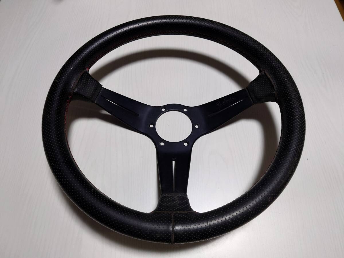 ナルディ ステアリング ３６φ ディープコーン 赤ステッチ ＢＣ２２７ FET刻