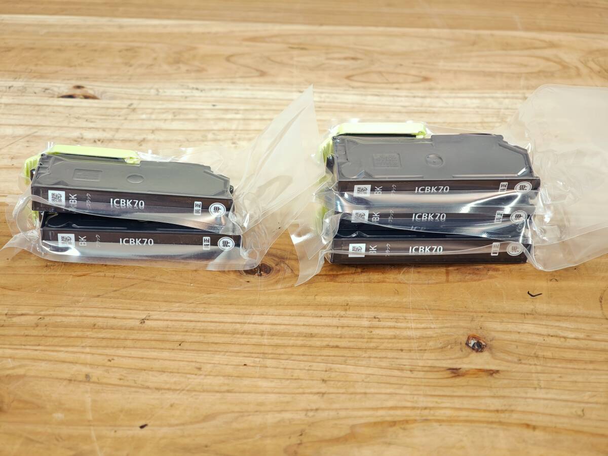 EPSON ICBK70 プリンタインク 5個セット 標準容量 未使用品 純正 