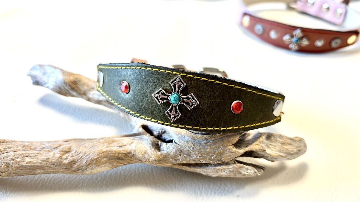 8044 レザーわんこ犬の首輪