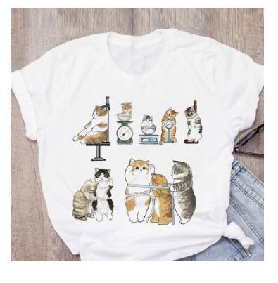 猫Tシャツ カットソー おもしろ 可愛い ネコ 猫 Tシャツ レディース tシャ