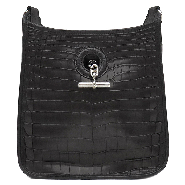 エルメス ショルダーバッグ ヴェスパ TPM ニロティカス ブラック 黒 クロコ