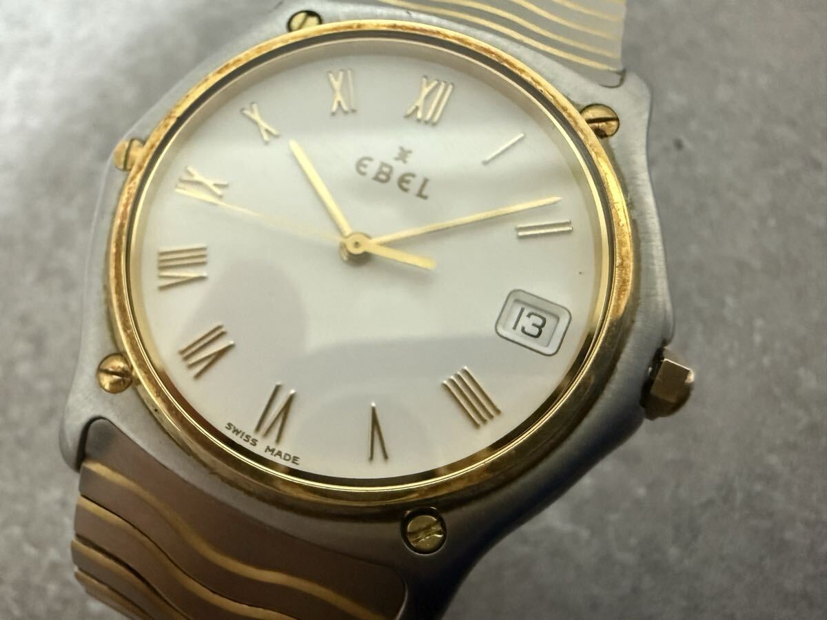 [ б/у ] наручные часы EBEL Ebel Classic wave 1187141 18K-750 Date QZ новый товар батарейка заменена [.TB01]