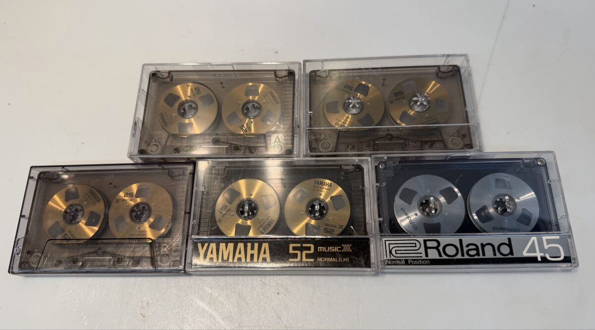  б/у товар открытый катушка type кассетная лента YAMAHA 52 MUSIC XX × 4шт.@Roland 45 × 1 шт. всего 5шт.@ Showa Retro редкий ценный collector 