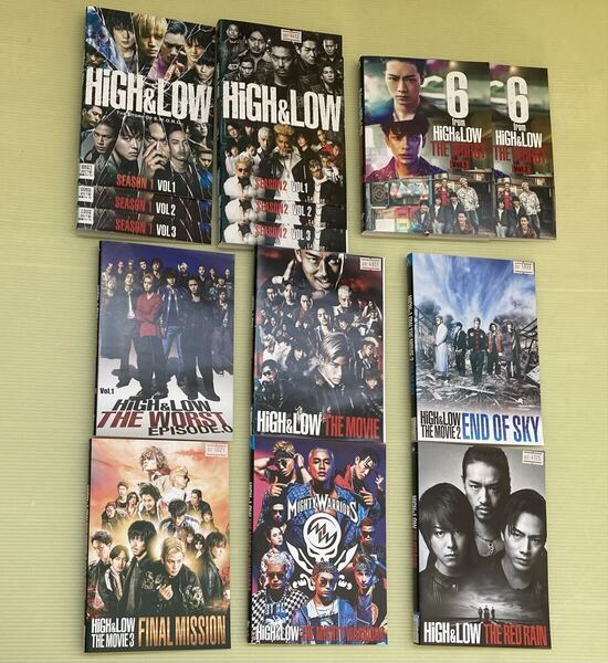 HIGH & LOW シリーズ 14巻セット 管理番号13337 DVD レンタル落ち THE MOVIE 1, 2, 3 THE WORST RED RAIN MIGHTY WARRIORS ハイアンドロー