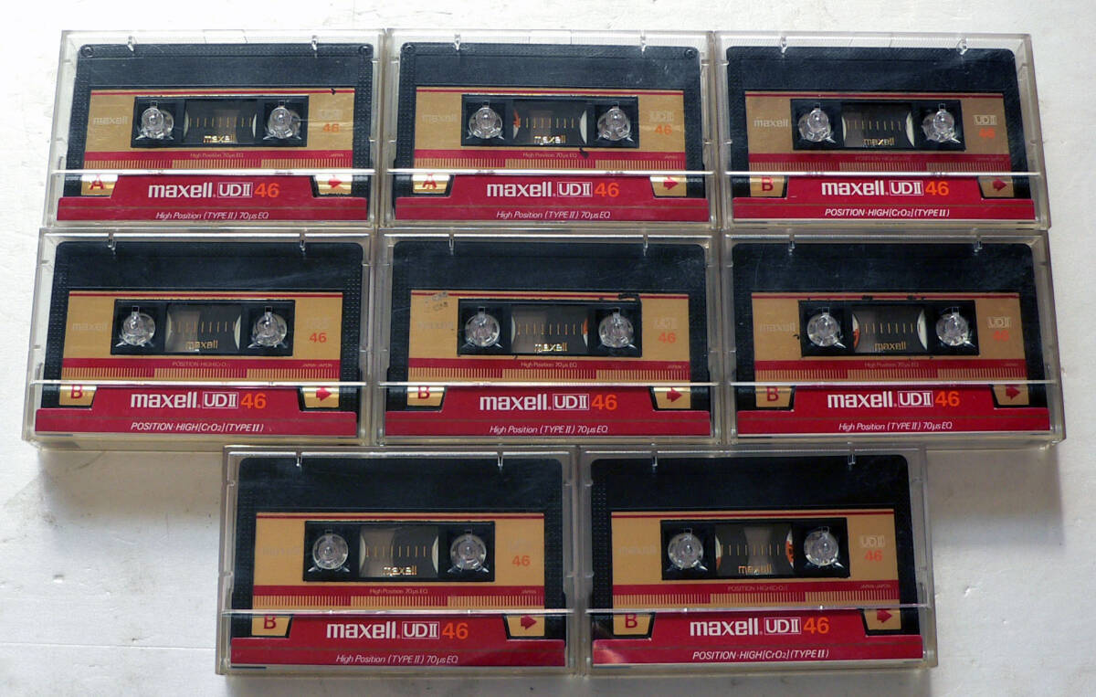 * б/у кассетная лента / maxell UDⅡ46 минут - 8шт.@*