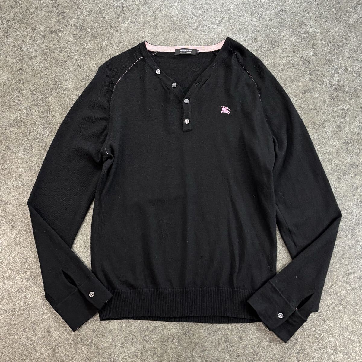 BURBERRY BLACK LABEL バーバリーブラックレーベル 長袖 ニッ