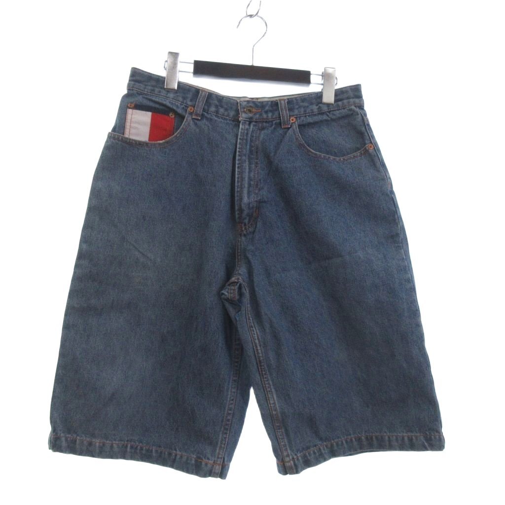 トミー TOMMY JEANS デニムパンツ ジーンズ ハーフ ロゴ コットン 