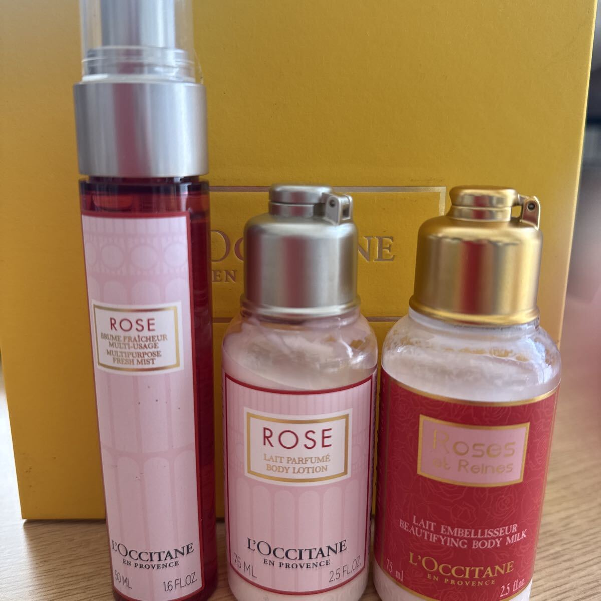 ロクシタン ローズ ボディミルク，モイスチャーミスト　セット　