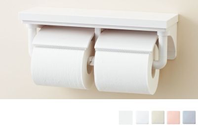 LIXIL(リクシル)　CF-AA64　棚付2連紙巻器　カラー5色
