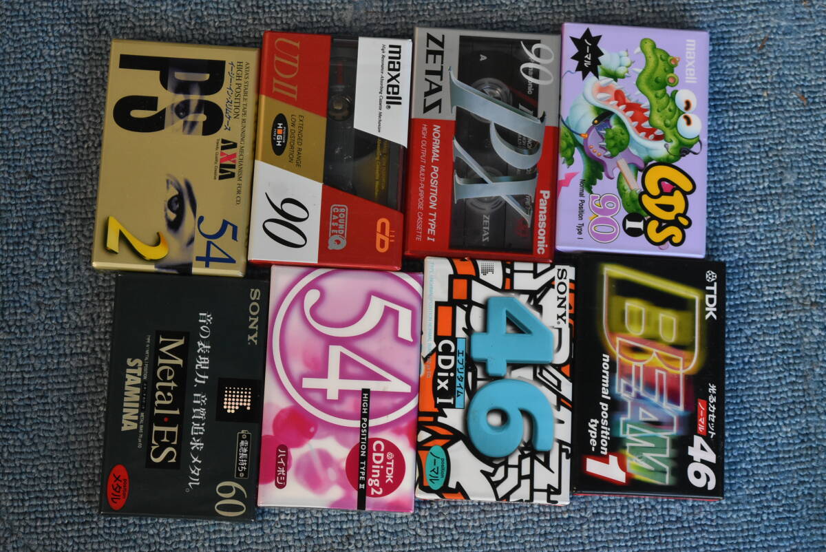  кассетная лента [ metal :1 шт * Hi Posi :3 шт * обычный :4 шт каждый фирма всего 8 шт ] ( не использовался * нераспечатанный товар )