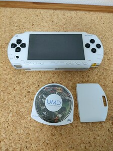 【ジャンク品、動作確認済】PSP1000 セラミックホワイト モンスターハンターポータブル2ndG付 275