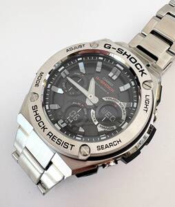 B5)100円〜新品同様 CASIO/カシオ G-STEEL GST-W110D-1AJF メンズ メタル ソーラー電波