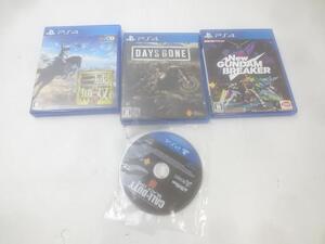 中古品 ゲーム プレイステーション4 PS4ソフト 4点 真・三國無双8 ガンダムブレイカー 等 グッズセット
