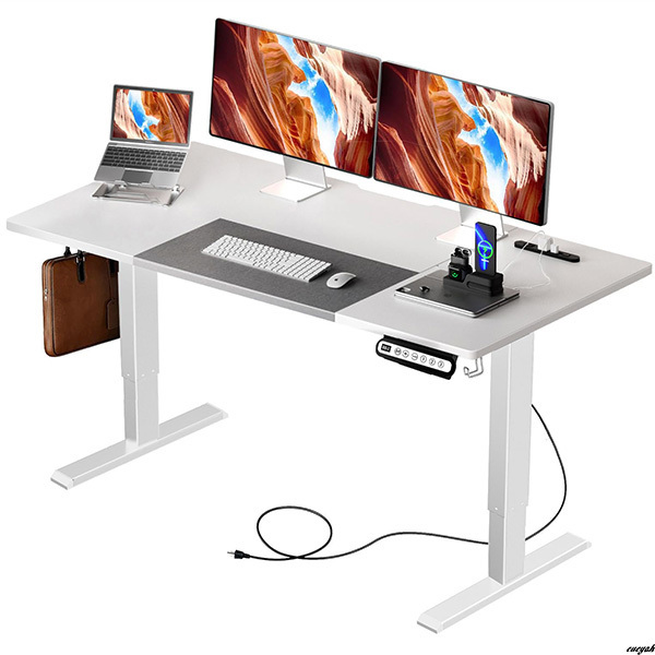 【電動昇降機能により、長時間作業の疲労軽減に役立つ】 電動昇降デスク 幅120c