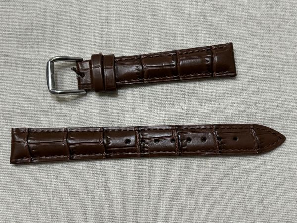 新品未使用★腕時計牛革クロコエンボスベルト　取付幅１6㎜　262316CH★クリ
