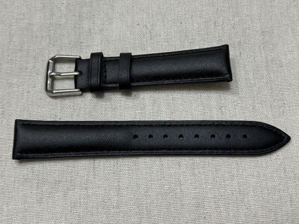 新品未使用★腕時計牛革ベルト　取付幅１８㎜　262218BK★クリックポスト発送