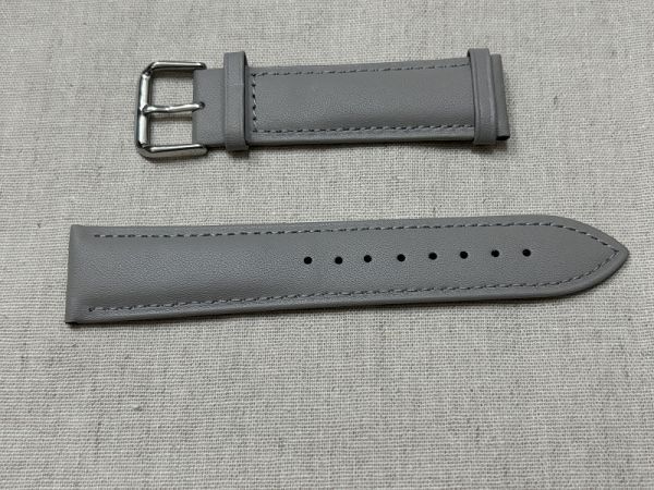 新品未使用★腕時計牛革ベルト　取付幅２２㎜　262222GR★クリックポスト発送