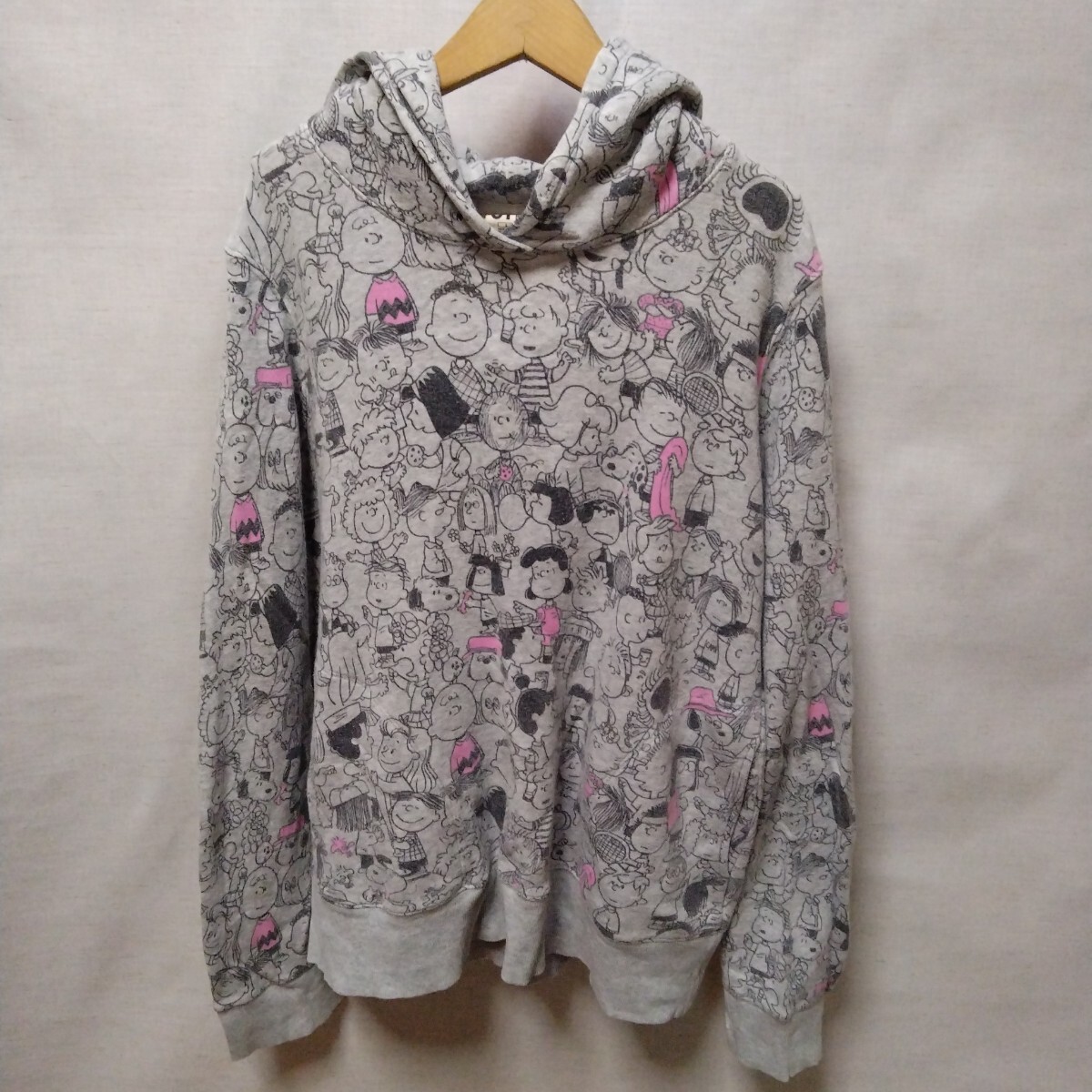 全国送料無料 ユニクロ UNIQLO レディース 杢グレー色 総柄ピーナッツキャ