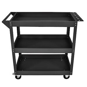 Fkstyle 【ドライバーホルダー付きで作業効率UP!】ツールワゴン 3段式 角型 工具カート キャスター付き ハンドル付き R