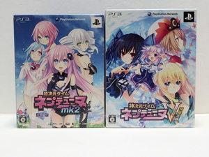 PlayStation3 PS3 プレステ3 超次元ゲイム ネプテューヌmk2 限定版 / 神次元ゲイム ネプテューヌV 神限定版 中古 特典未使用