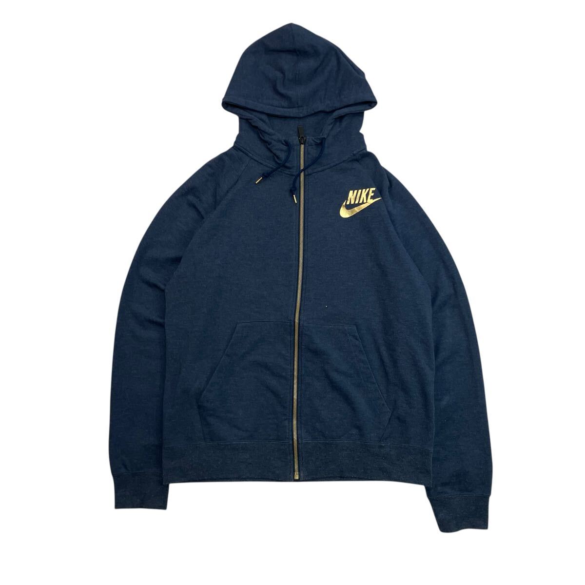 (TS1203) NIKE ナイキ ジップパーカー ワンポイントロゴ スウェット