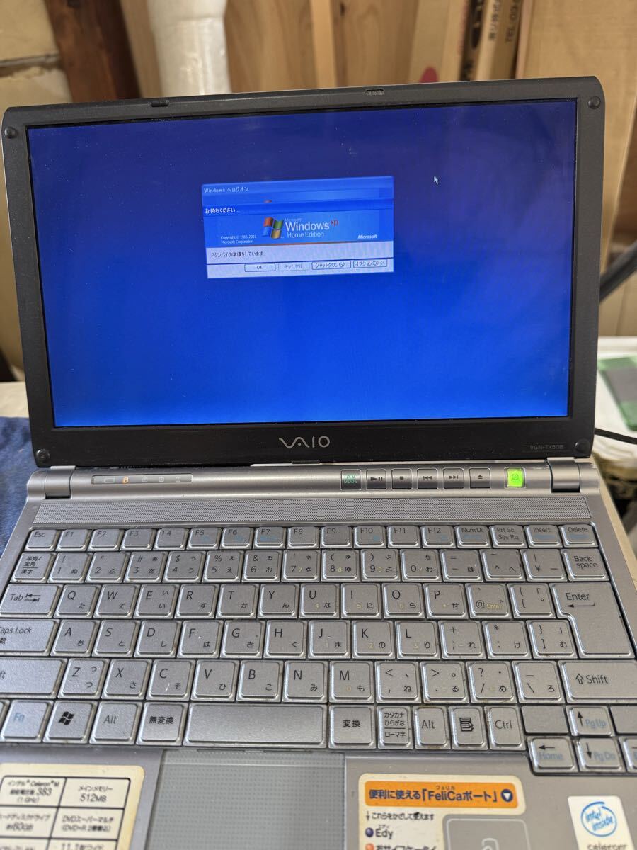  ноутбук SONY VAIO Note PC Windows XP Intel Celeron M основной память 512MB 60GB 11.1 широкий электризация подтверждено 