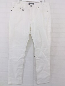 ◇ nano universe ナノ ユニバース テーパード パンツ サイズM ホワイト メンズ P