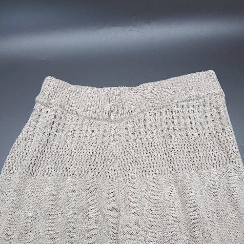 ◇ holiday ホリデイ ウエストゴム 編地 カジュアル 大人っぽい フレアパンツ 表記なし ブラウン レディース E_サムネイル画像3