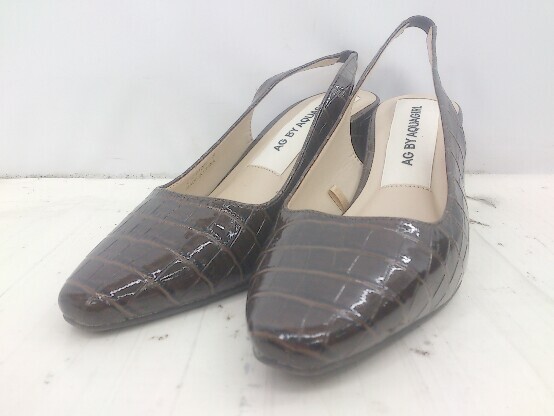 ◇ AG by aquagirl スクエアトゥ 型押し バックストラップ ヒール