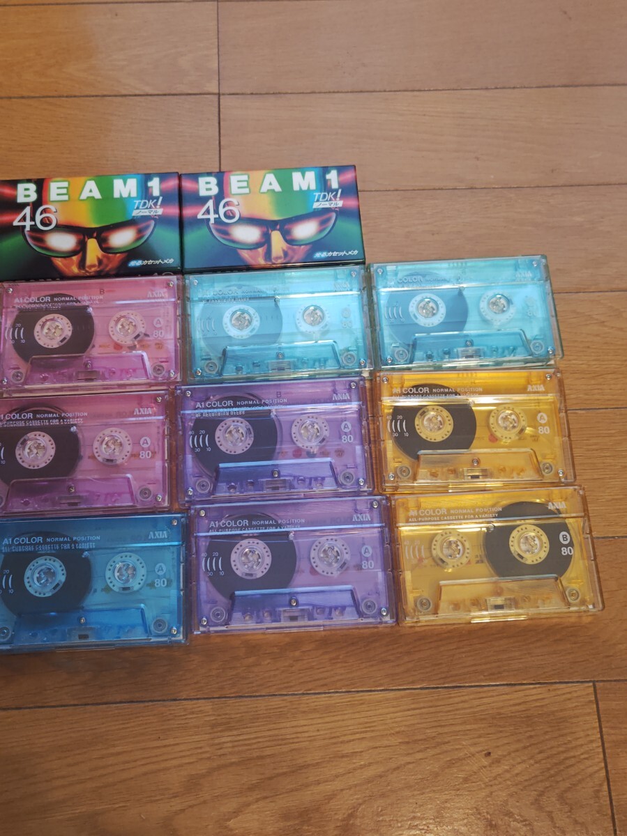 * не использовался кассетная лента TDK BEAM1 46 минут 2 шт Axia A1 COLOR 80 минут 9шт.@*
