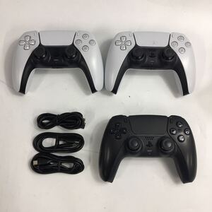 ★F12072 SONY PS5 CFI-ZCT1J コントローラー 3点 ブラック ホワイト 動作未確認