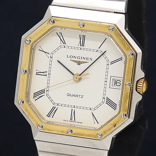 1 иен Longines QZ белый циферблат ok tagon белый циферблат Date мужские наручные часы 2000000 12APY IKE