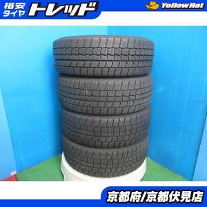 4本 バリ山!! 2021年製 中古 スタッドレス タイヤ ダンロップ WINTERMAXX WM02 205/60R16 92Q ノア ヴォクシー プリウスα ジューク 伏