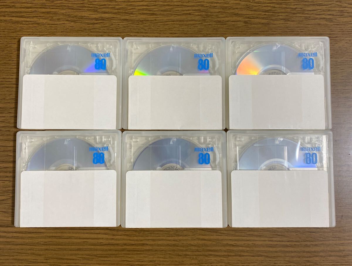  новый товар не использовался MD maxell burari 80 минут 6 листов ... подлинная вещь редкость снят с производства retro Mini диск minidisc MD диск mini discblalimak cell 