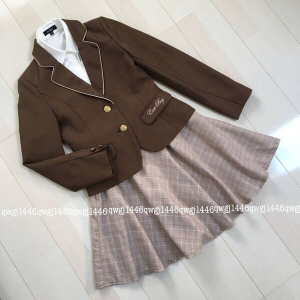 EAST BOY スーツ3点セット 165cm フォーマル 卒業式 入学式 制服 卒服 発表会 結婚式 女の子 ブラウン イーストボーイ