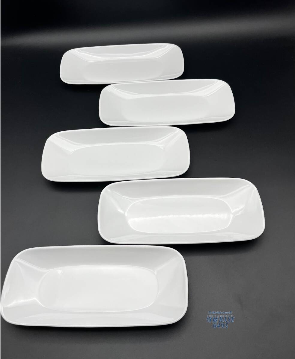 CORELLE コレール 長皿 5枚セット 全面強化ガラス、耐熱ガラス、食洗機OK made in USA