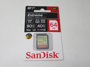 ◆未開封 未使用 SANDISK UHS-Iカード Extreme 64GB SDSDXVE-064G-JNJIP SDXC対応機器専用◆12505★