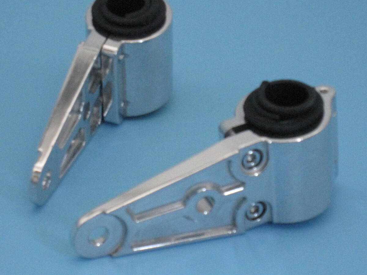 ★★アルミヘッドライトステー・カスタムバフ仕上げ（メッキ風）★32パイから39パ