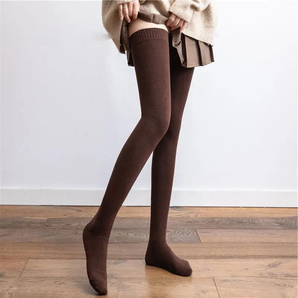 最新ver コーヒー色 全長90cmXL 滑り止め付 スーパーロング サイハイソックス ニーハイより確実にロング 実寸 コスプレ 女装等 舞台用